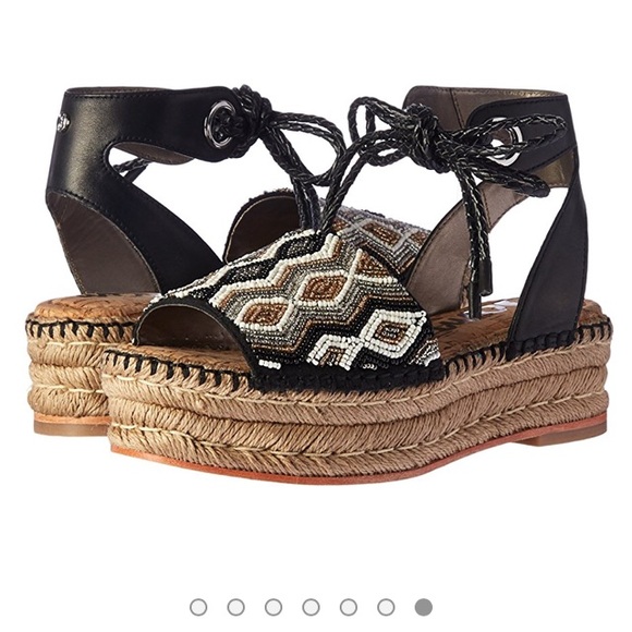 Sam Edelman Shoes - Sam Edelman Neera Espadrille Platform Sandal Black
